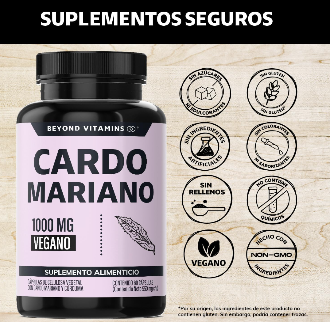 Vista 4 de Suplemento Cardo Mariano 60 capsulas